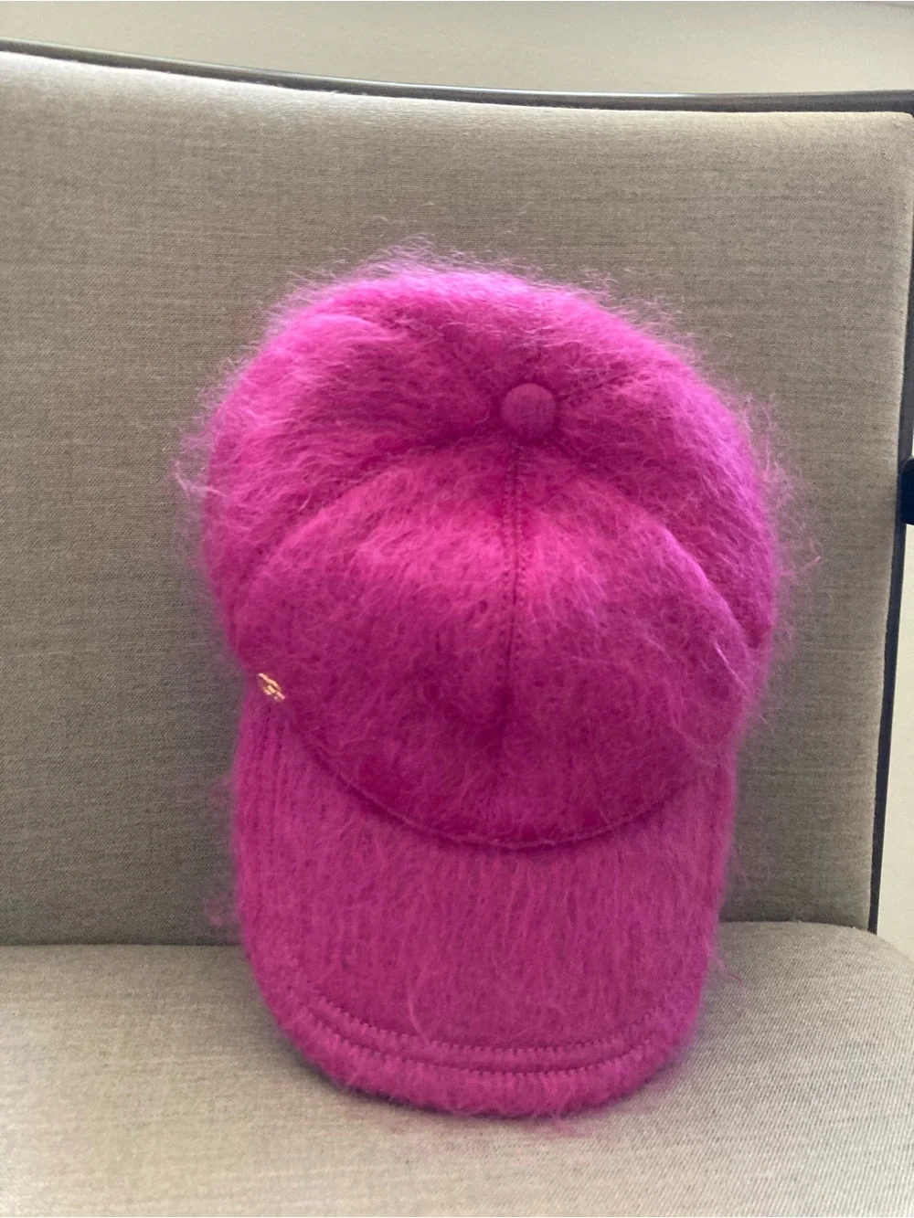 Gucci Hot Pink Mohair GG Baseball Cap
